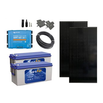 Komplett solcellspaket med batteri 400W