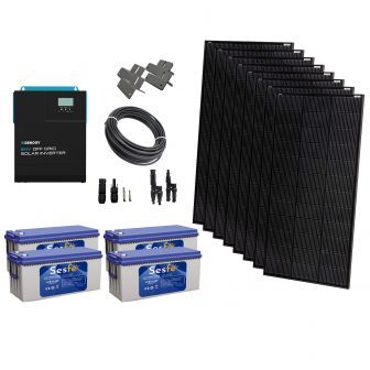 Solcellspaket för stuga 1600w 24V inverter