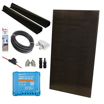 Komplett solcellspaket husbil 170W – Kompakt PERC Overlap med Victron