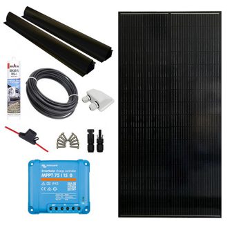 Komplett solcellspaket husbil 200W – Högeffektiv PERC med Victron MPPT