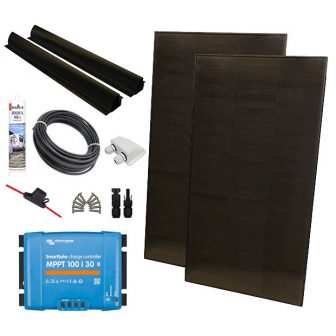 Komplett solcellspaket husbil 340W – PERC Overlap med Victron MPPT