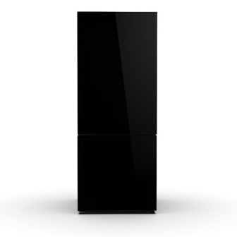 Stort 165L 12V 24V kompressorkylskåp svart framsida