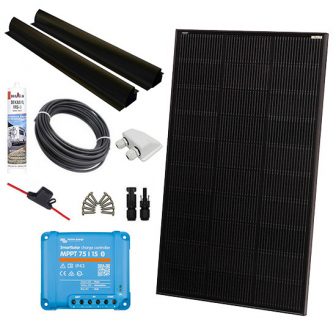 HJT solcellspaket för husbil 165W Svart