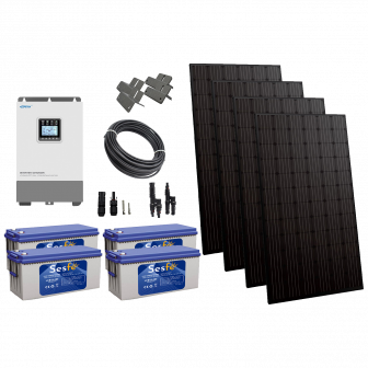 Solcellspaket för stuga 1500W off-grid